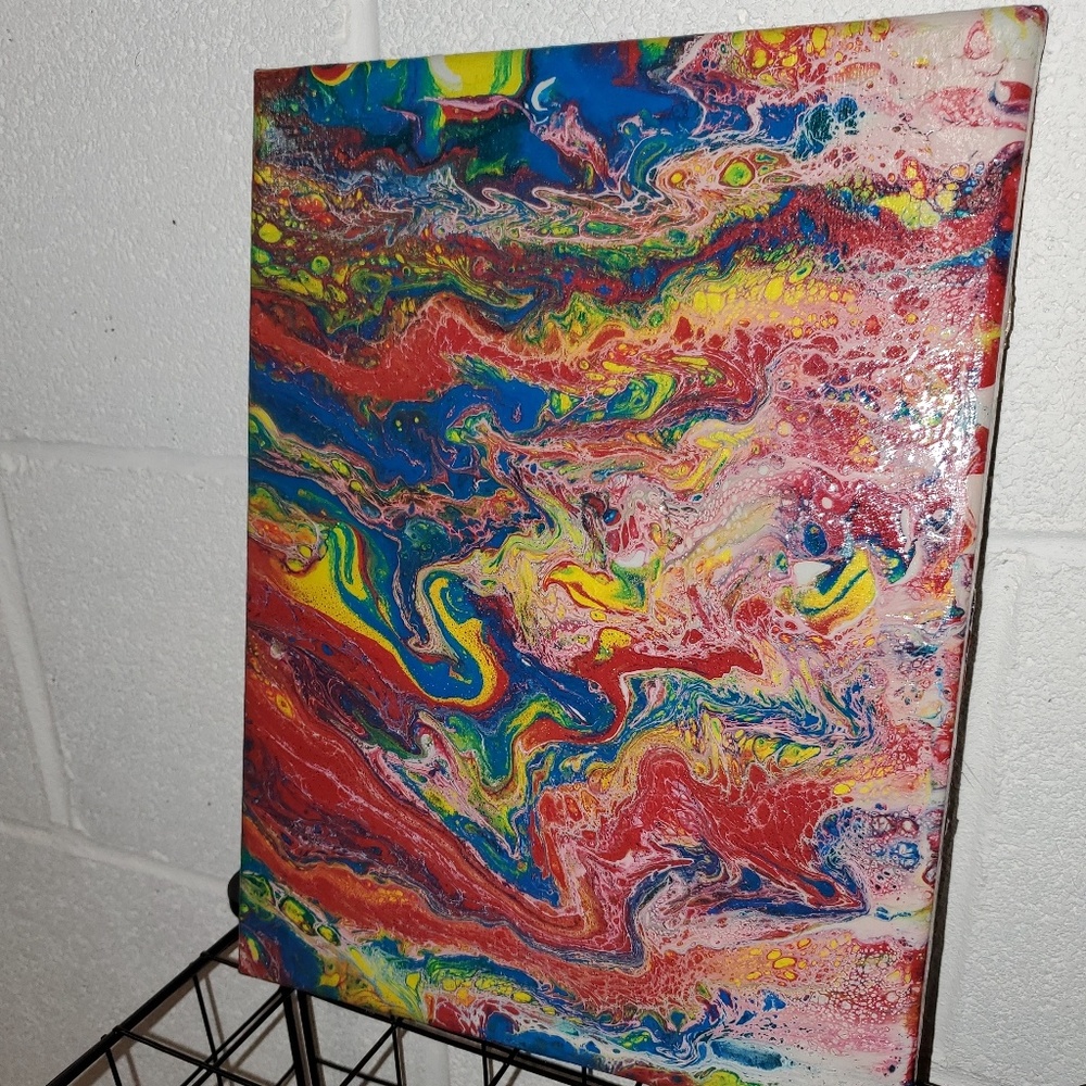 Rainbow Pride abstract art original painting